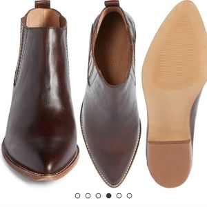 Madwell Bohemian booties cherry wood leather size 7